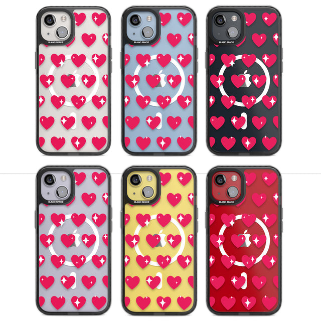 Sweet Hearts Magsafe Black Impact Phone Case for iPhone 13, iPhone 14, iPhone 15