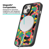 Abstract Carnival Magsafe Black Impact Phone Case for iPhone 13, iPhone 14, iPhone 15