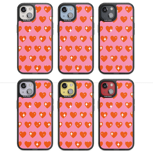 Sweet Hearts (Sunset) Magsafe Black Impact Phone Case for iPhone 13, iPhone 14, iPhone 15