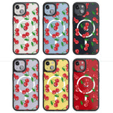 Disco Cherry Pattern Magsafe Black Impact Phone Case for iPhone 13, iPhone 14, iPhone 15