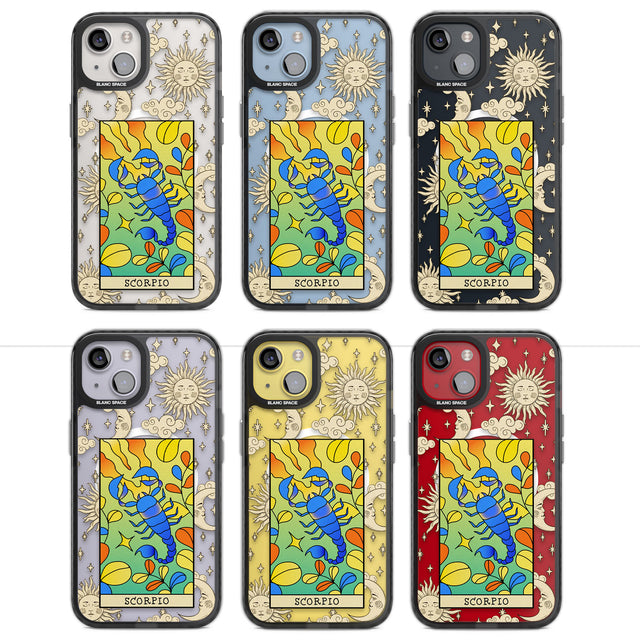 Celestial Zodiac - Scorpio Magsafe Black Impact Phone Case for iPhone 13, iPhone 14, iPhone 15