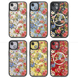 Vintage Vines & Flowers Magsafe Black Impact Phone Case for iPhone 13, iPhone 14, iPhone 15