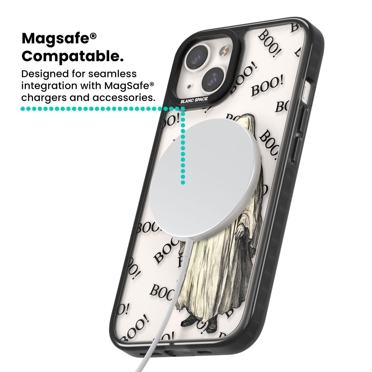 Light the Way Magsafe Black Impact Phone Case for iPhone 13, iPhone 14, iPhone 15