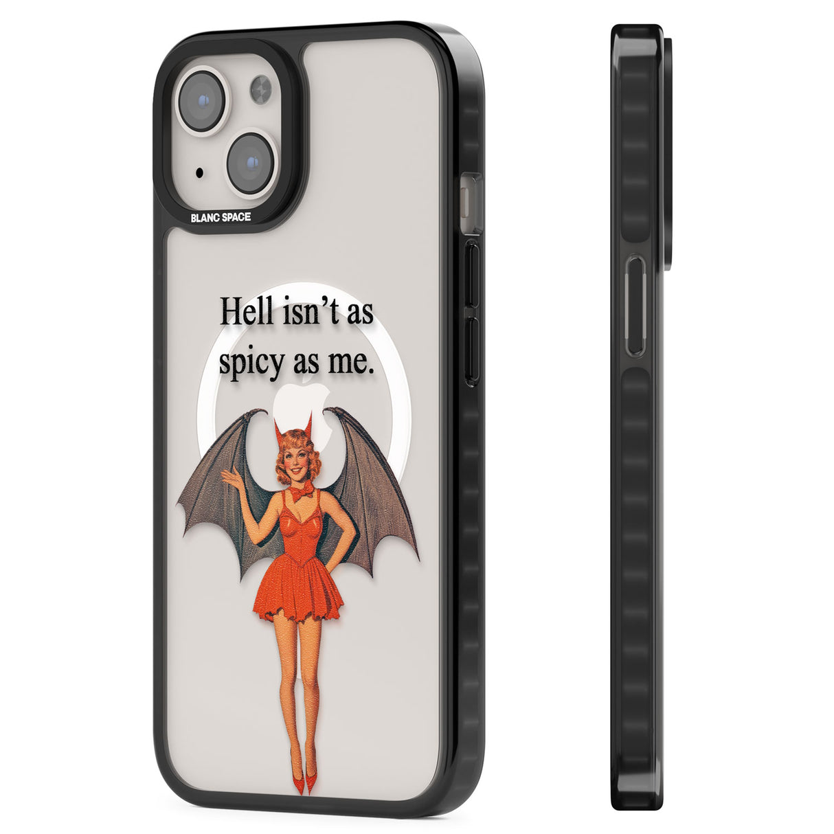 Hell Isn't As Spicy As Me Magsafe Black Impact Phone Case for iPhone 13, iPhone 14, iPhone 15