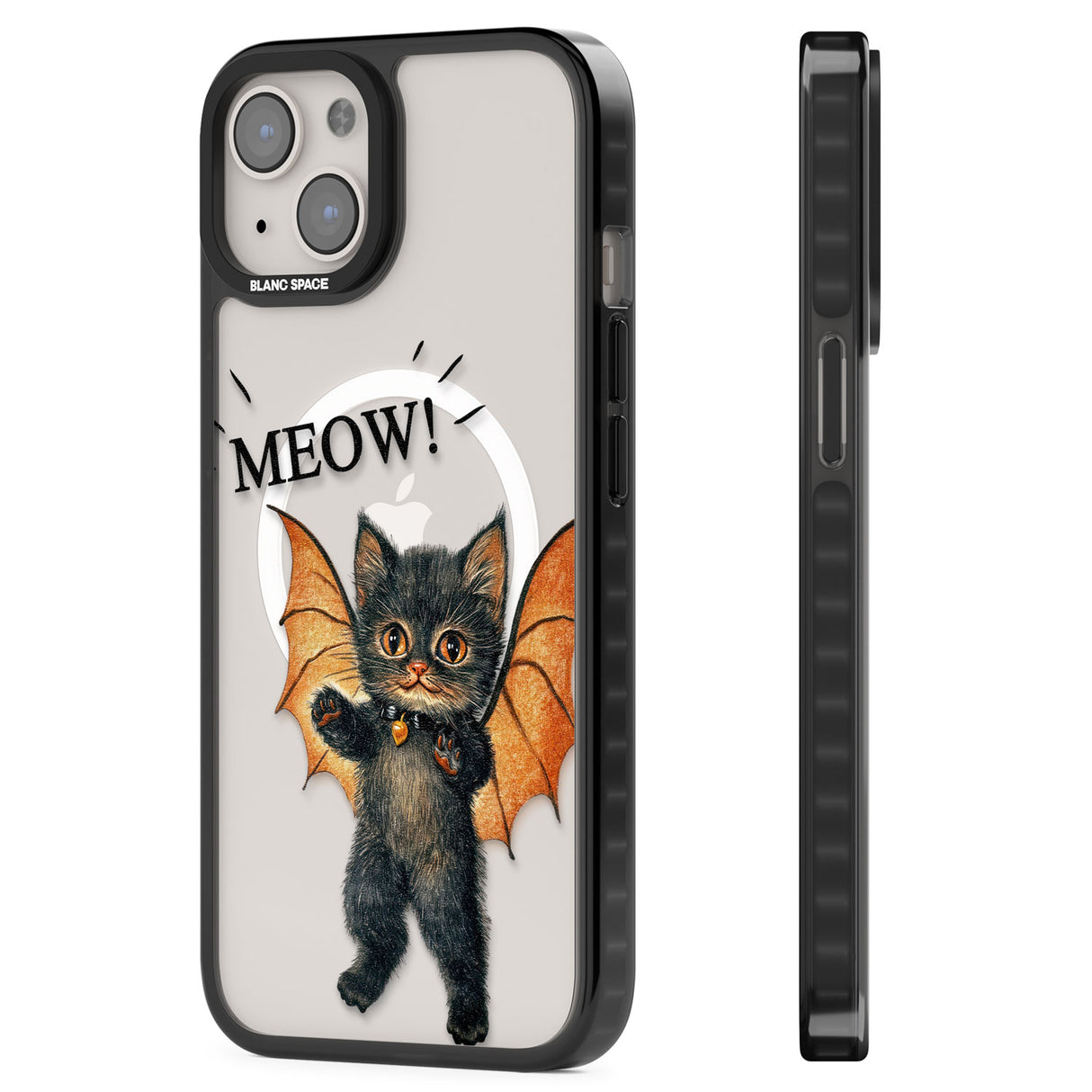 MEOW! Magsafe Black Impact Phone Case for iPhone 13, iPhone 14, iPhone 15