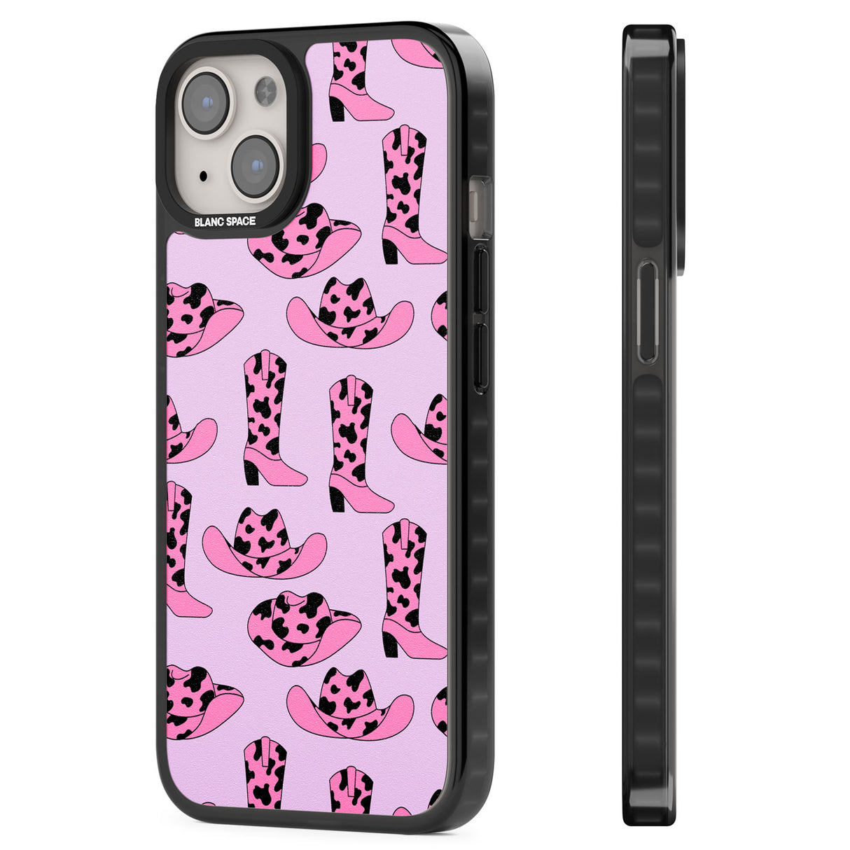 Cow-Girl Pattern Magsafe Black Impact Phone Case for iPhone 13, iPhone 14, iPhone 15