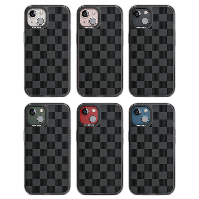 BLACK CHECKERED Black Impact Phone Case for iPhone 13, iPhone 14, iPhone 15