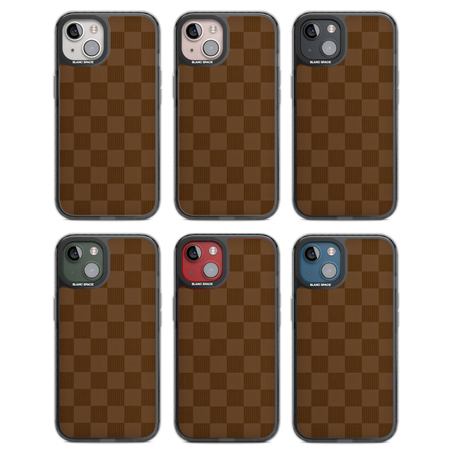 CHOCOLATE CHECKERED Black Impact Phone Case for iPhone 13, iPhone 14, iPhone 15