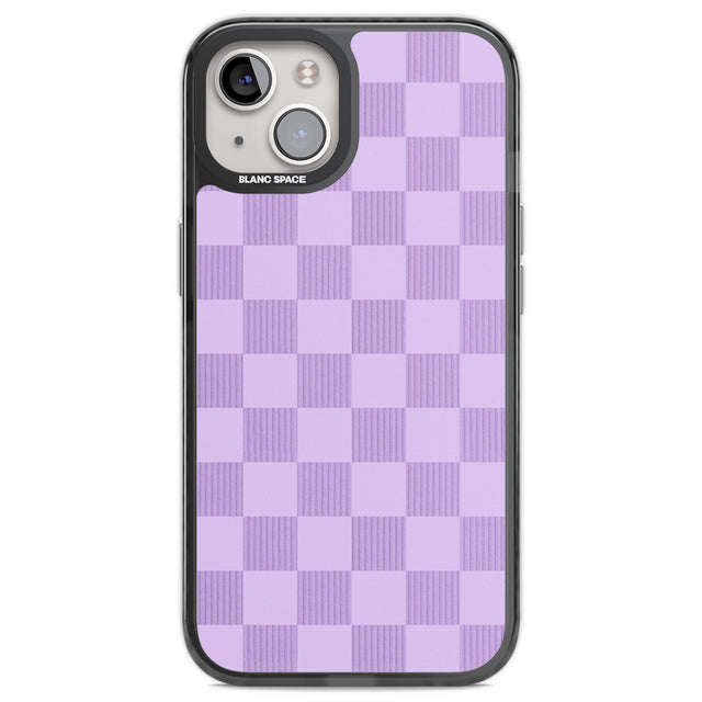 LILAC CHECKERED Black Impact Phone Case for iPhone 13, iPhone 14, iPhone 15