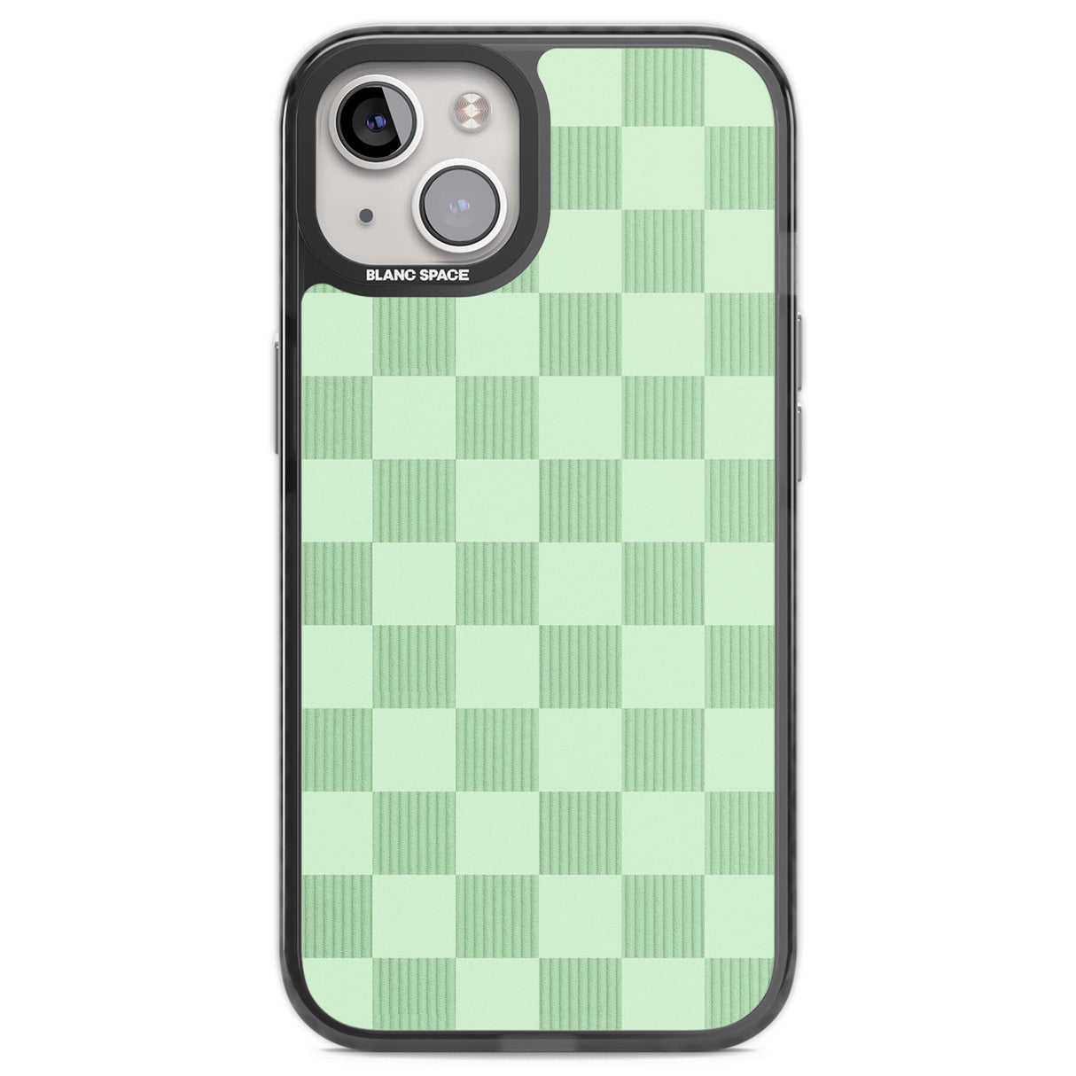 SEAFOAM CHECKERED Black Impact Phone Case for iPhone 13, iPhone 14, iPhone 15