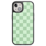 SEAFOAM CHECKERED Black Impact Phone Case for iPhone 13, iPhone 14, iPhone 15