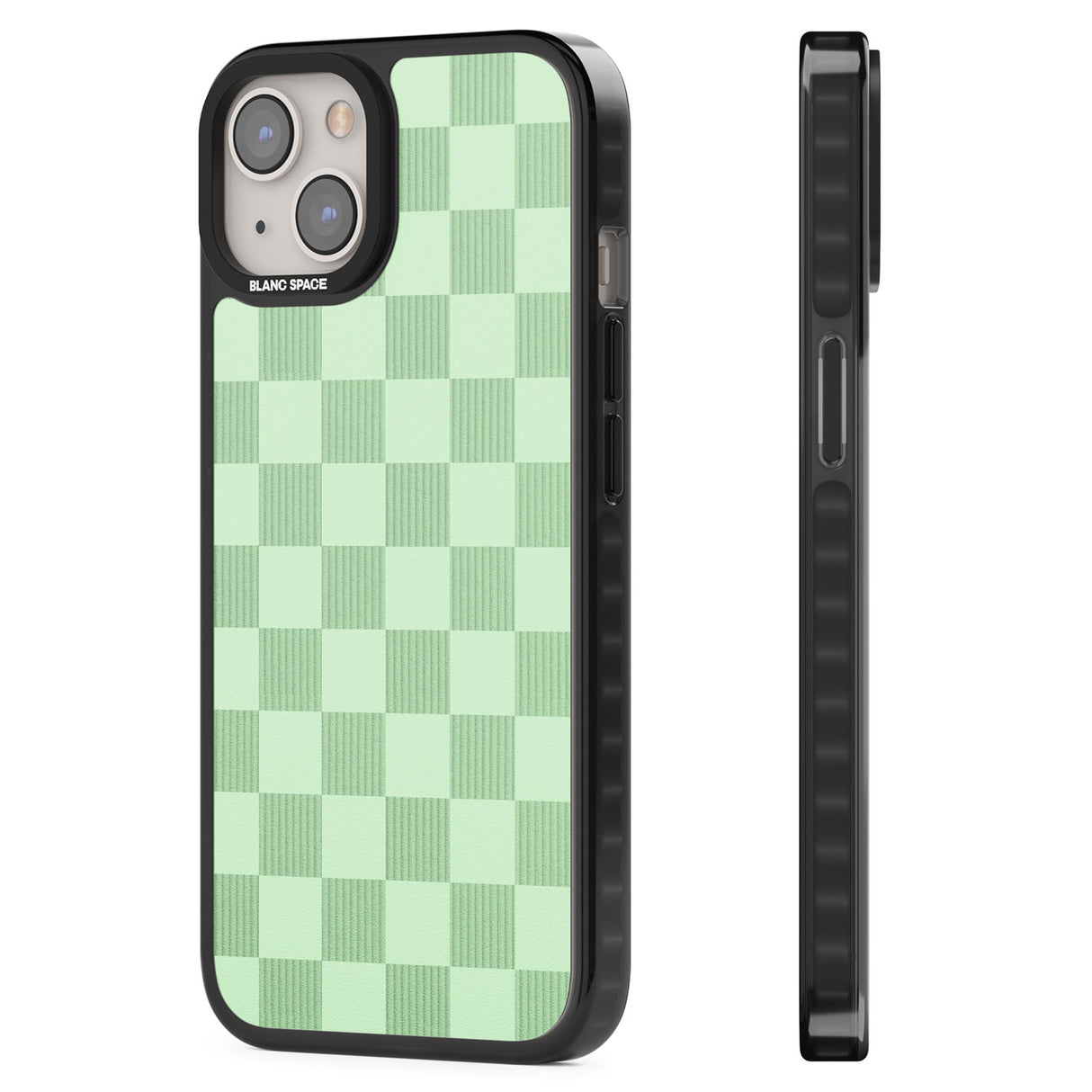 SEAFOAM CHECKERED Black Impact Phone Case for iPhone 13, iPhone 14, iPhone 15