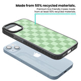 SEAFOAM CHECKERED Black Impact Phone Case for iPhone 13, iPhone 14, iPhone 15