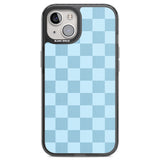 SKYBLUE CHECKERED Black Impact Phone Case for iPhone 13, iPhone 14, iPhone 15