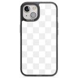 WHITE CHECKERED Black Impact Phone Case for iPhone 13, iPhone 14, iPhone 15