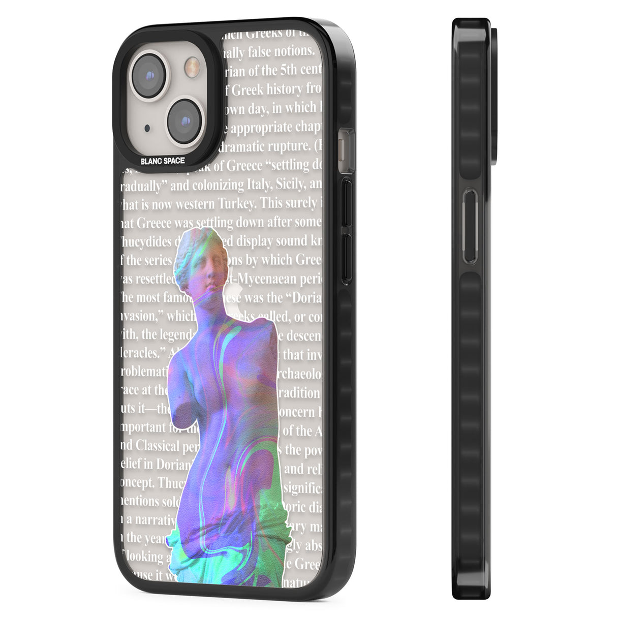 Iridescent De Milo Black Impact Phone Case for iPhone 13, iPhone 14, iPhone 15