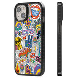 Magic Sticker Collage Black Impact Phone Case for iPhone 13, iPhone 14, iPhone 15