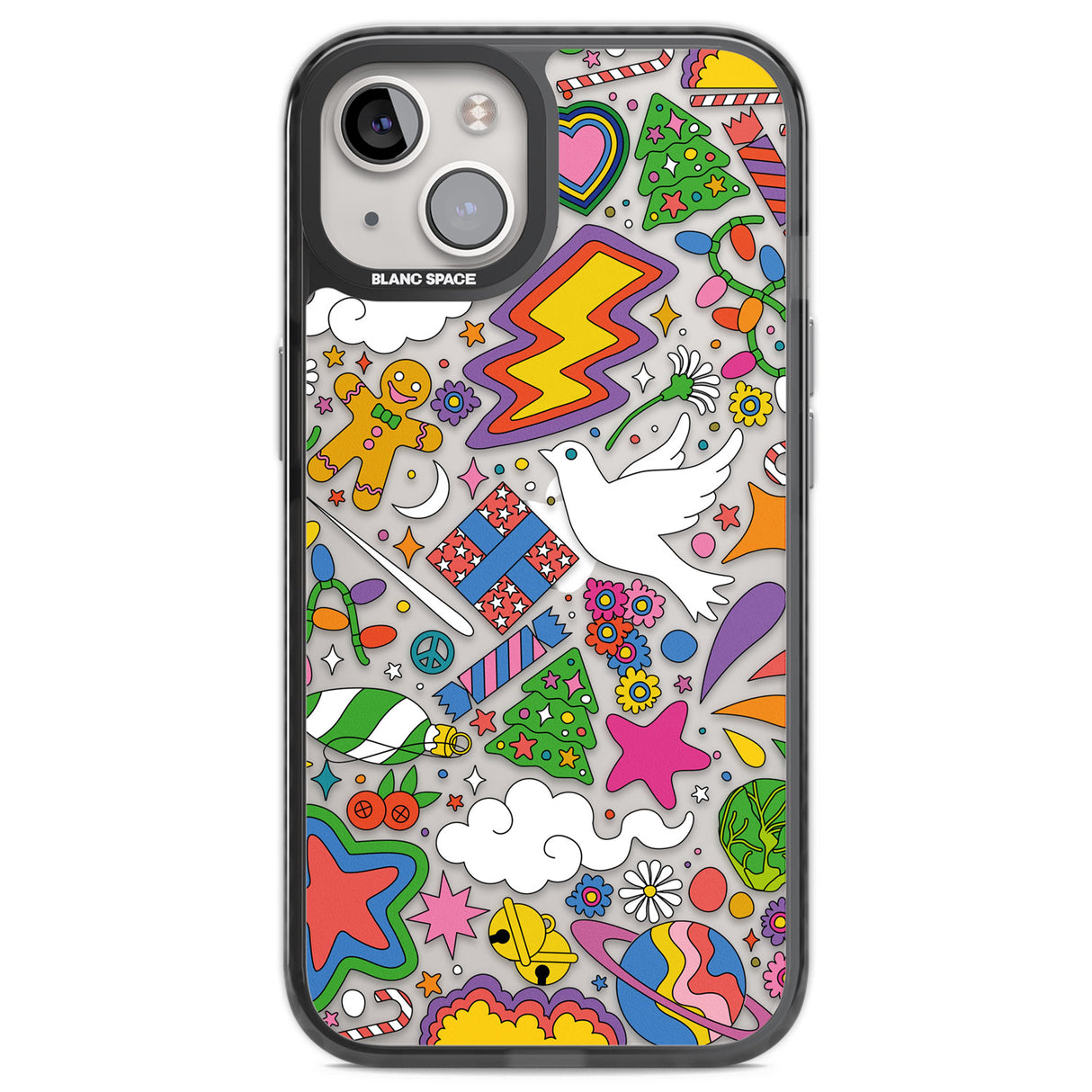 Whimsical Wonderland Black Impact Phone Case for iPhone 13, iPhone 14, iPhone 15