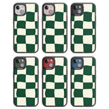 Green & Cream Wavy Check Black Impact Phone Case for iPhone 13, iPhone 14, iPhone 15