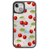 Vintage Cherries & Clouds Black Impact Phone Case for iPhone 13, iPhone 14, iPhone 15