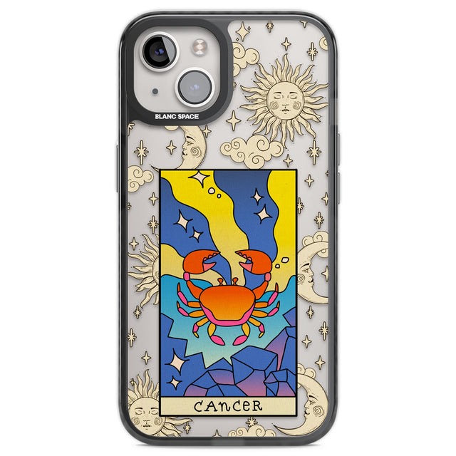 Celestial Zodiac - Cancer Black Impact Phone Case for iPhone 13, iPhone 14, iPhone 15