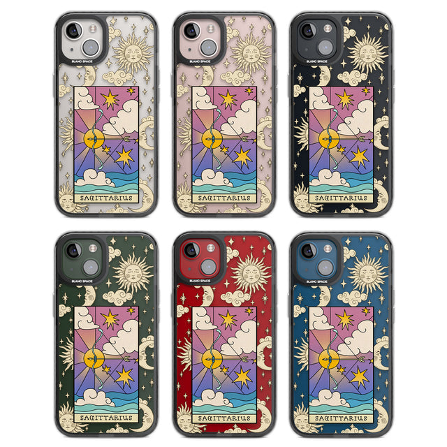 Celestial Zodiac - Sagittarius Black Impact Phone Case for iPhone 13, iPhone 14, iPhone 15