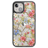 Vintage Vines & Flowers Black Impact Phone Case for iPhone 13, iPhone 14, iPhone 15