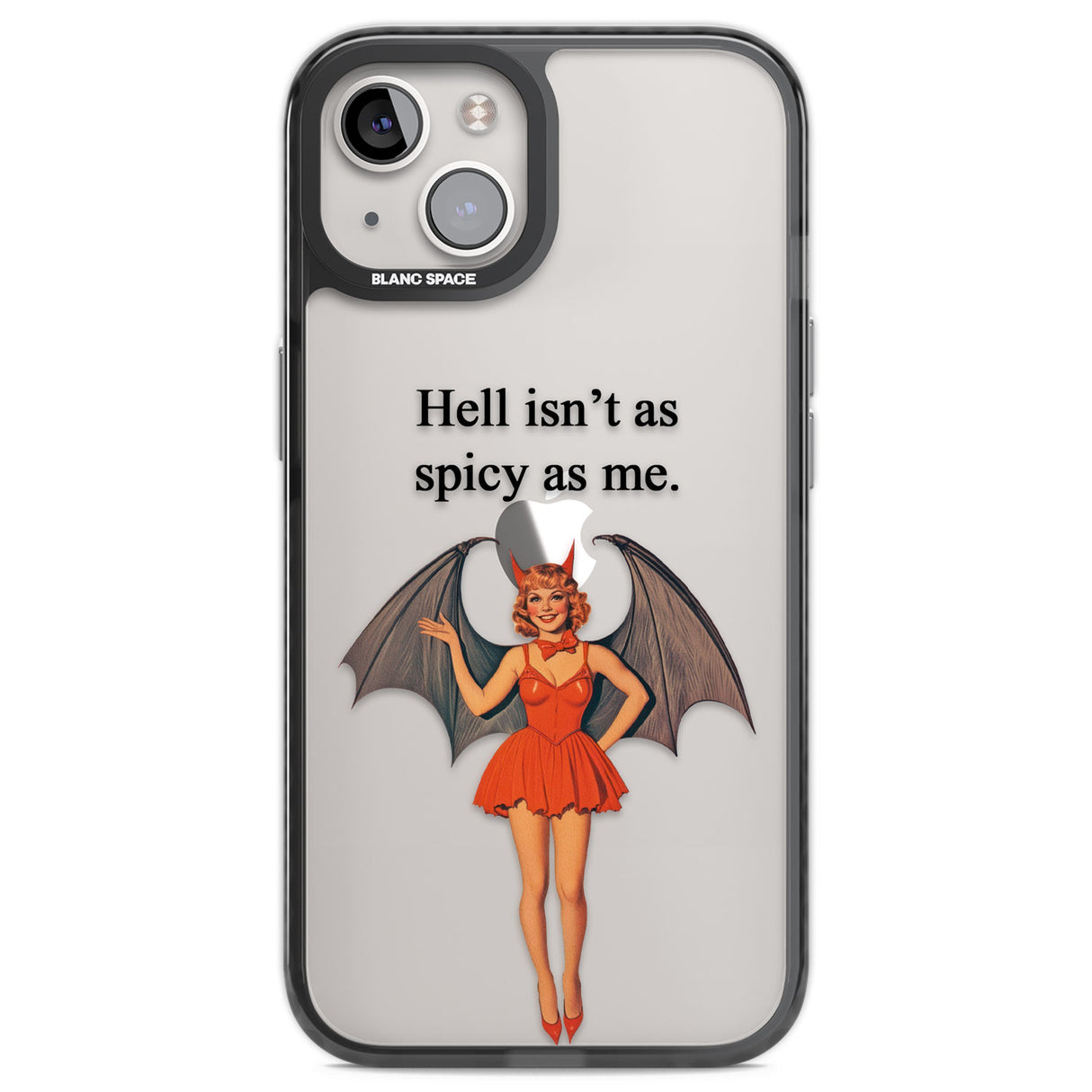 Hell Isn't As Spicy As Me Black Impact Phone Case for iPhone 13, iPhone 14, iPhone 15