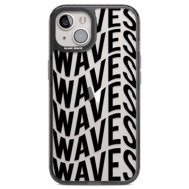 WAVES Black Impact Phone Case for iPhone 13, iPhone 14, iPhone 15