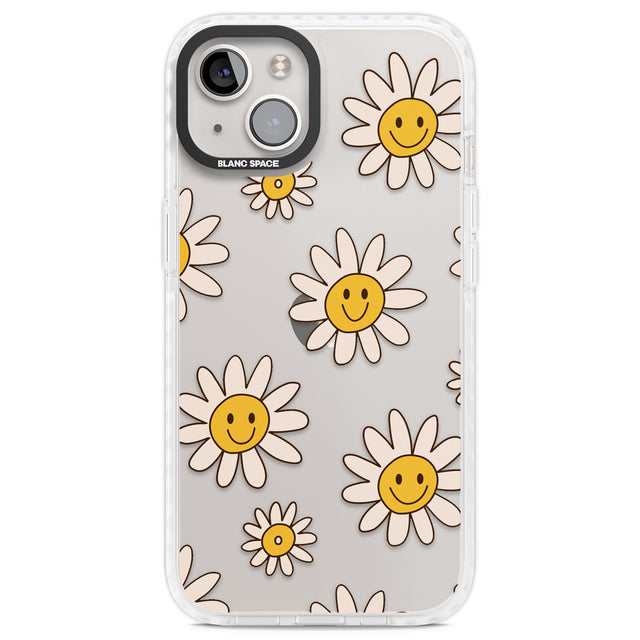 Daisy Faces Clear Impact Phone Case for iPhone 13, iPhone 14, iPhone 15