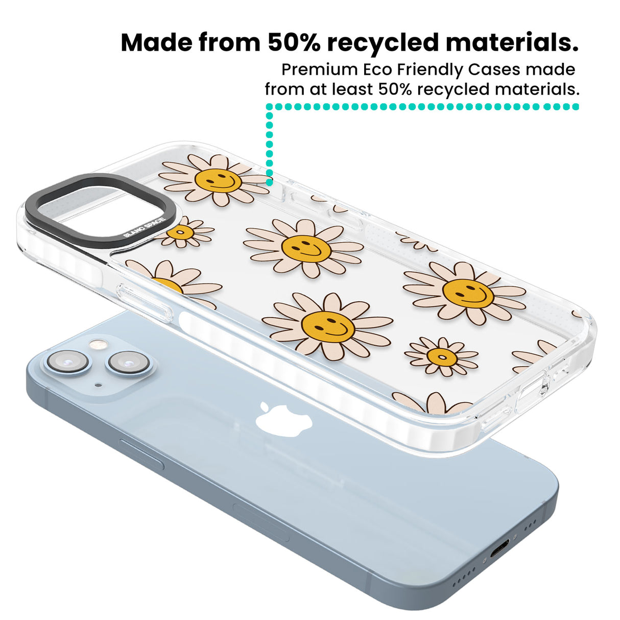 Daisy Faces Clear Impact Phone Case for iPhone 13, iPhone 14, iPhone 15