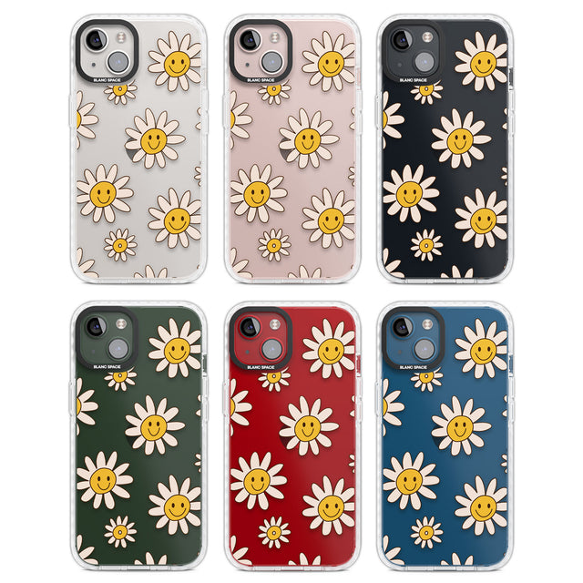 Daisy Faces Clear Impact Phone Case for iPhone 13, iPhone 14, iPhone 15