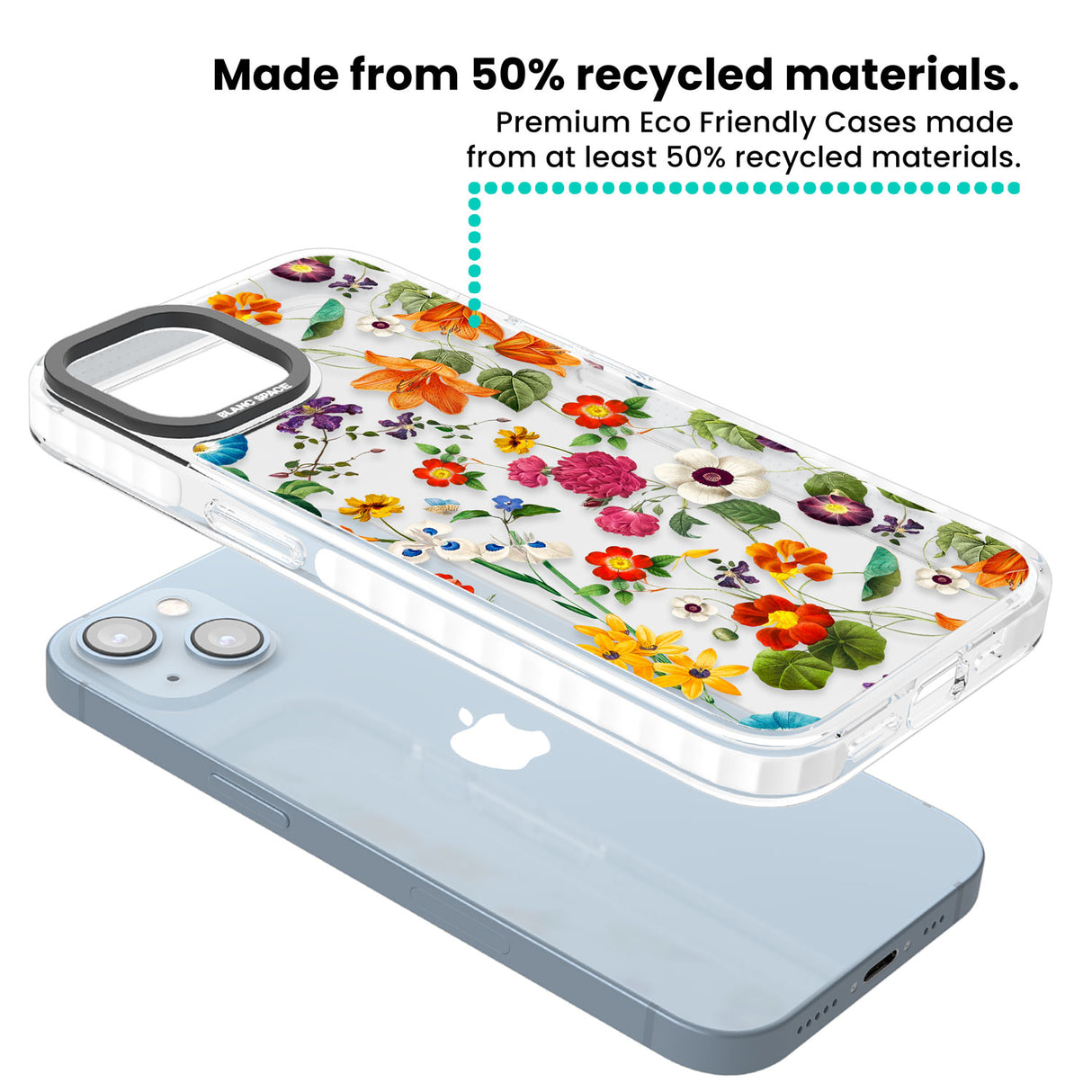 Whimsical Wildflowers Clear Impact Phone Case for iPhone 13, iPhone 14, iPhone 15
