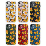 Sun-Yellow Butterflies Clear Impact Phone Case for iPhone 13, iPhone 14, iPhone 15