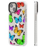 Vibrant Butterflies Clear Impact Phone Case for iPhone 13, iPhone 14, iPhone 15