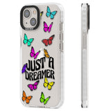 Just a Dreamer Butterfly Clear Impact Phone Case for iPhone 13, iPhone 14, iPhone 15