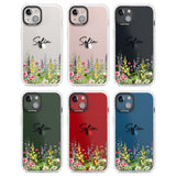 Personalised Garden Wildfowers Clear Impact Phone Case for iPhone 13, iPhone 14, iPhone 15