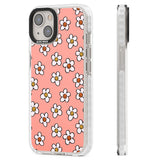 Peachy Daisy Smiles Clear Impact Phone Case for iPhone 13, iPhone 14, iPhone 15