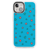 Blue Heartstopper Stars Pattern Phone Case for iPhone 14