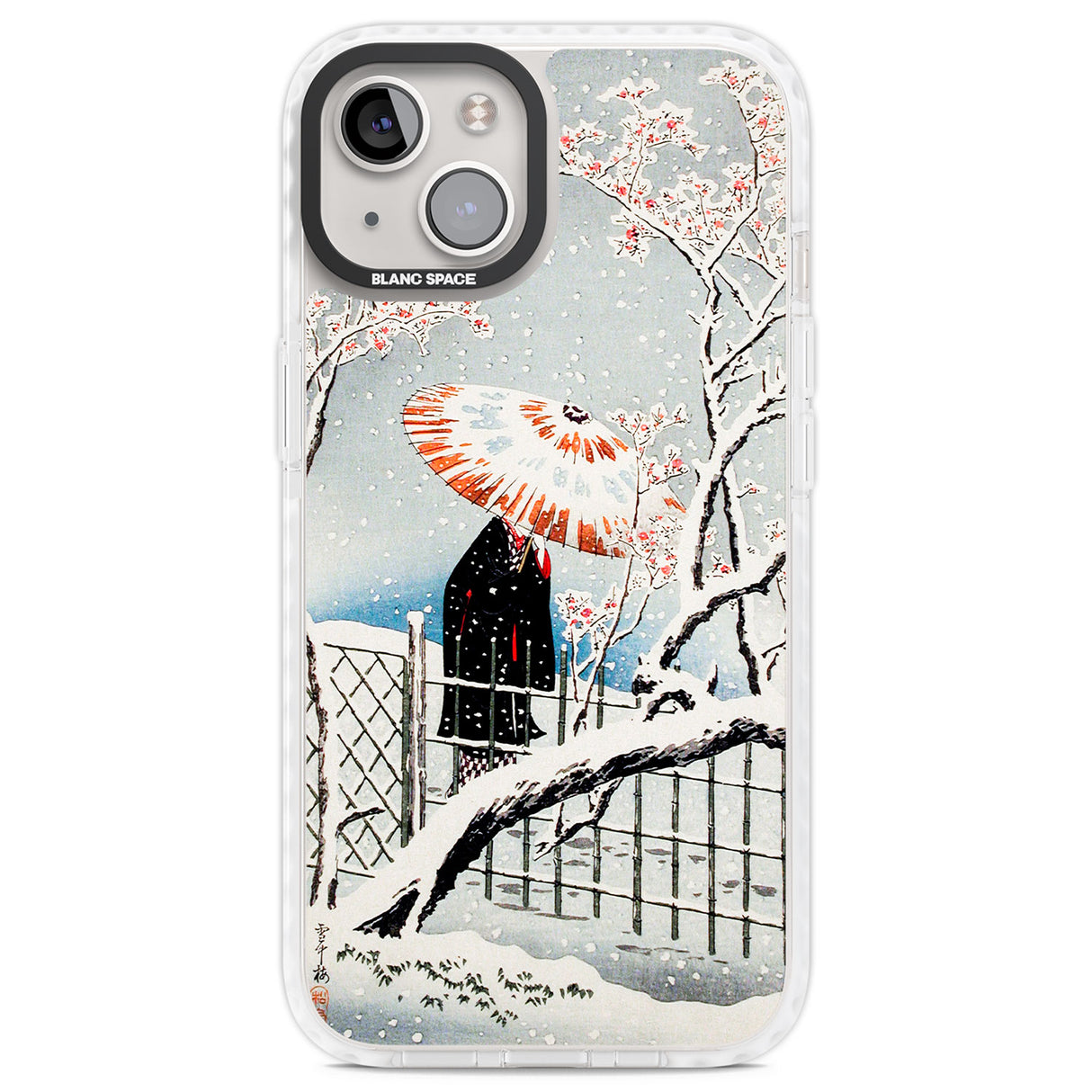 Plum Tree in Snow by Hiroaki Takahashi Clear Impact Phone Case for iPhone 13, iPhone 14, iPhone 15