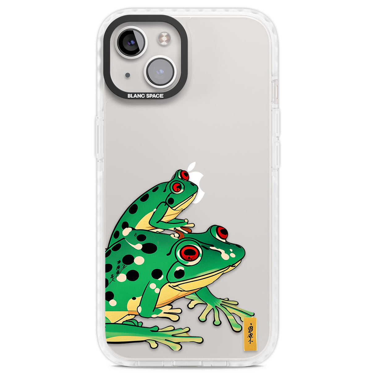 Matsumoto Hoji Frog Green Clear Impact Phone Case for iPhone 13, iPhone 14, iPhone 15