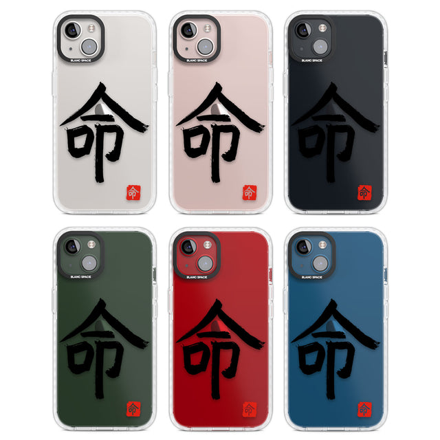 Japanese Kanji - Life Clear Impact Phone Case for iPhone 13, iPhone 14, iPhone 15