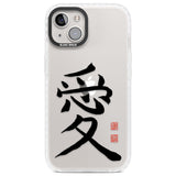 Japanese Kanji - Love Clear Impact Phone Case for iPhone 13, iPhone 14, iPhone 15