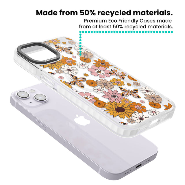 Butterfly & Bloom Autumn Floral Magsafe Impact Phone Case for iPhone 13, iPhone 14, iPhone 15