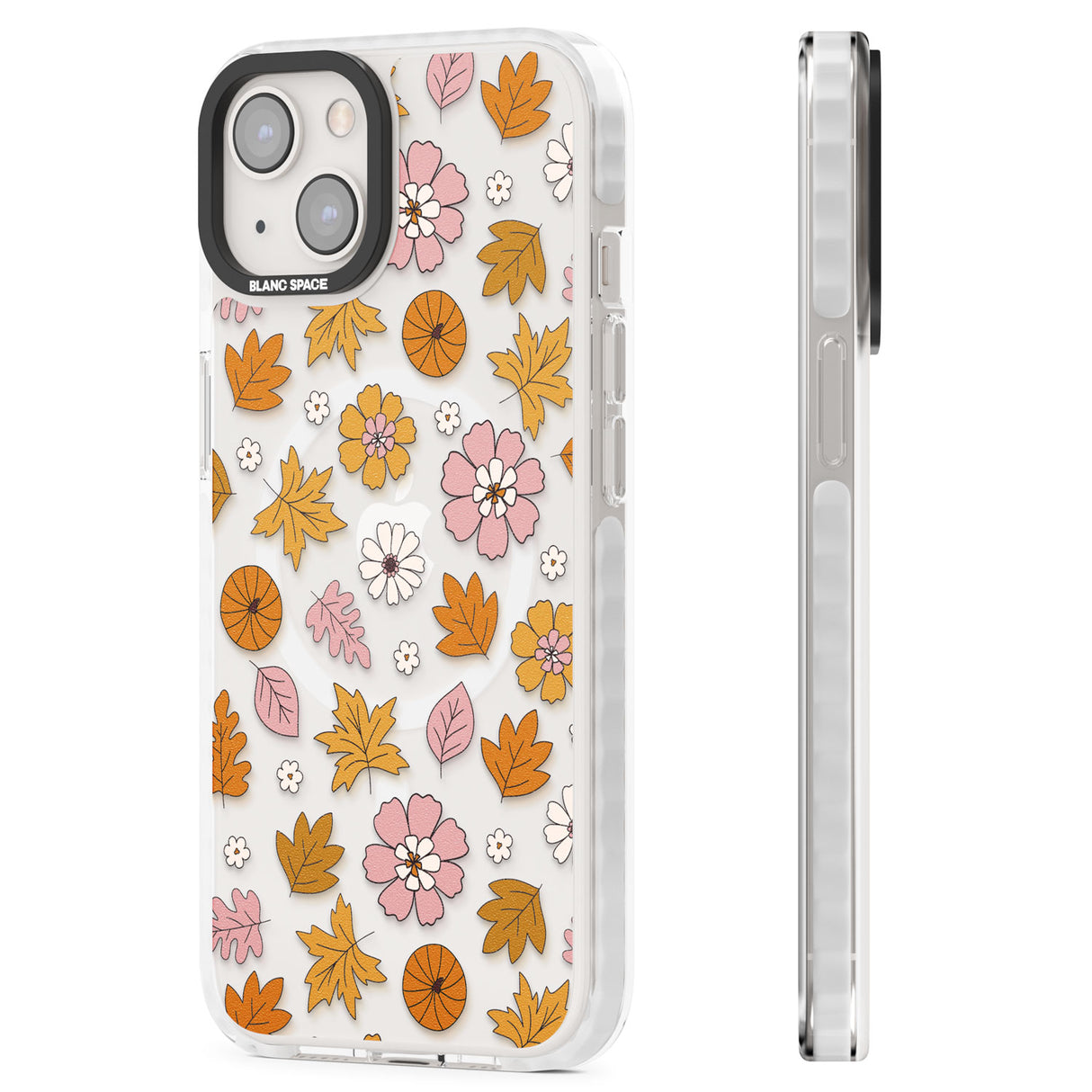 Autumn Leaves and Flowers Magsafe Impact Phone Case for iPhone 13, iPhone 14, iPhone 15