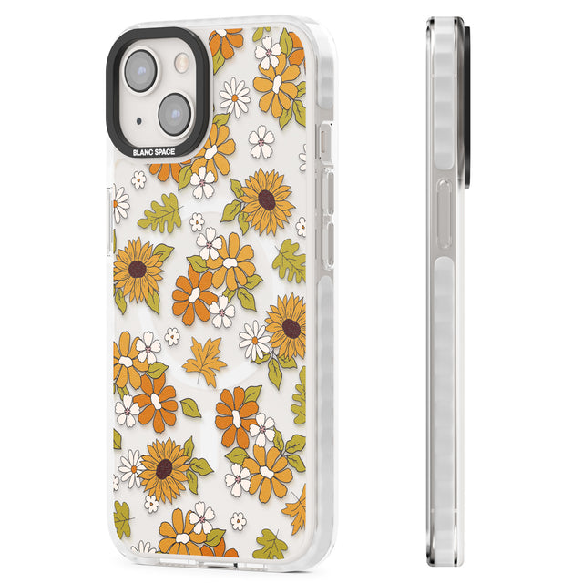 Boho Sunflowers Magsafe Impact Phone Case for iPhone 13, iPhone 14, iPhone 15