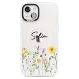 Personalised April Wildfowers Magsafe Impact Phone Case for iPhone 13, iPhone 14, iPhone 15