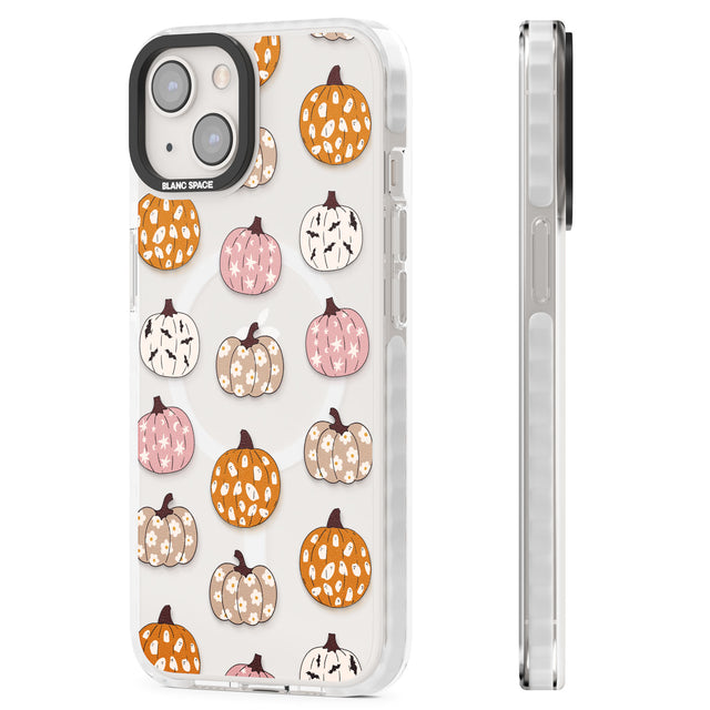 Floral Pumpkins Magsafe Impact Phone Case for iPhone 13, iPhone 14, iPhone 15