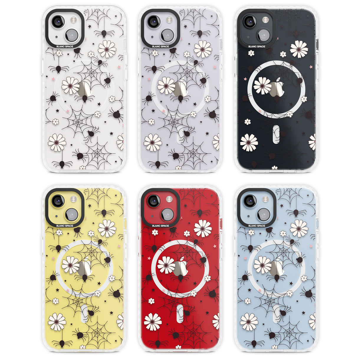 Spiders and Flowers Pattern Magsafe Impact Phone Case for iPhone 13, iPhone 14, iPhone 15