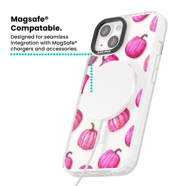 Pink Pumpkins Magsafe Impact Phone Case for iPhone 13, iPhone 14, iPhone 15